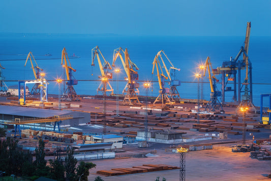Photo Wall Mural-HARBOUR BY NIGHT-(4263)-NON WOVEN-Wallpaper-Port Coast Industry