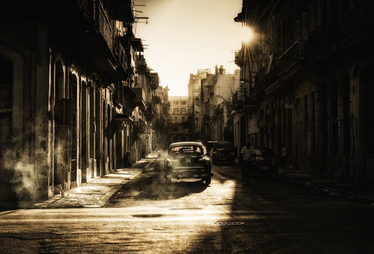 Fototapete VLIES-CUBA AUTO-(6192S)-Stadt Straße Gasse Car XXL