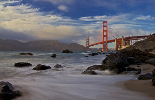 Photo Art Wall Mural-RED SAND-(6447)-NON WOVEN-Wallpaper-Bridge Ocean Vibes XXL
