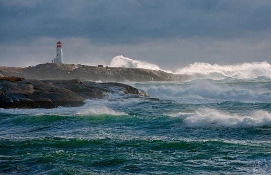 Photo Art Wall Mural-LIGHTHOUSE-(6481)-NON WOVEN-Wallpaper-Big Wave Foaming XXL