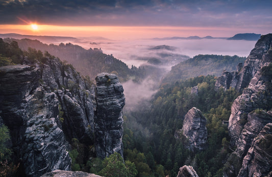 Photo Art Wall Mural-MOUNTAIN VIEW-(6500)-NON WOVEN-Wallpaper-Nature Sky Sea XXL