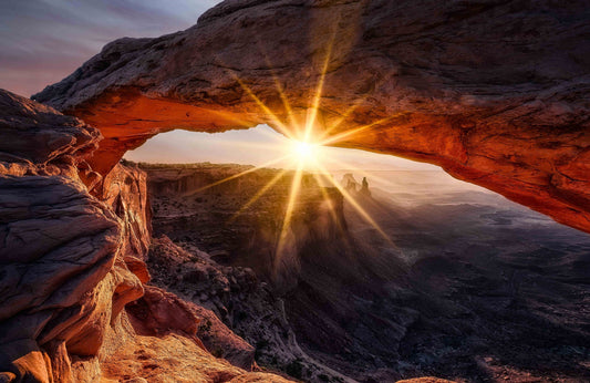 Photo Art Wall Mural-MOUNTAIN SUNSET-(6548)-NON WOVEN-Wallpaper-Realistic Nature In XXL