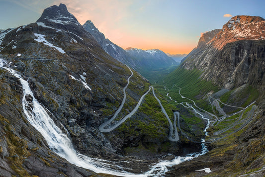 Photo Art Wall Mural-WATERFALL VALLEY-(6614)NON WOVEN-Wallpaper-Sky Mountain XXL