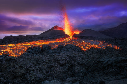 Photo Art Wall Mural-VOLCANO-(6627)-NON WOVEN-Wallpaper-Sky Mountains Lava XXL