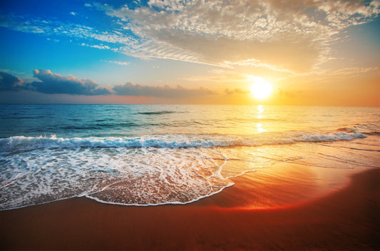 Photo Wall Mural-(791)-SUNSET BEACH-NON WOVEN-Wallpaper-Sky Sun Tropical Ocean XXL