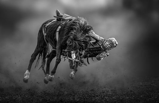 Photo Wall Mural-RODEO-(7982)-NON WOVEN-Wallpaper-Horse Sport Riding Jump XXL