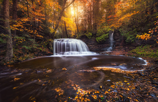 Fototapete-VLIES-WASSERFALL-(8221S)-Wand-Tapete-Nach-Maß- XXL