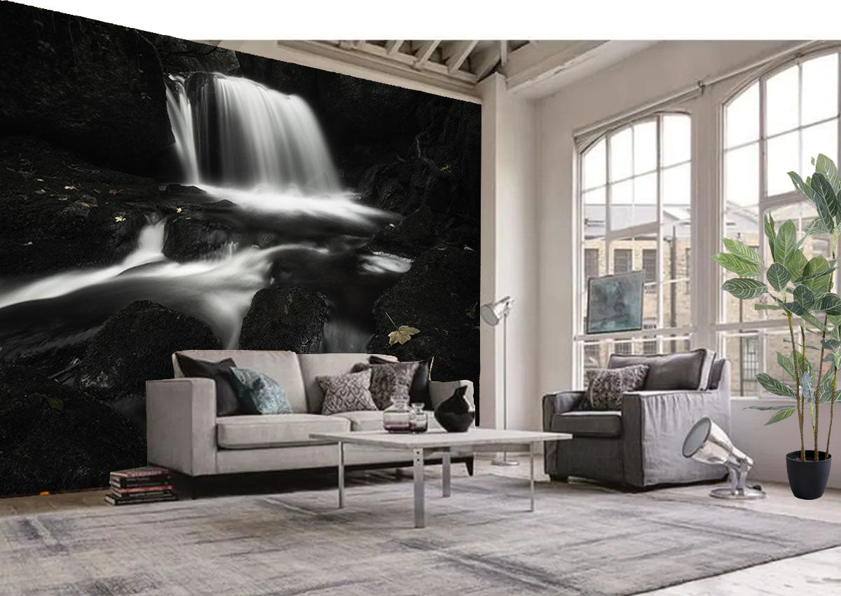 Fototapete-VLIES-WASSERFALL-(8222S)-Wand-Tapete-Nach-Maß- XXL